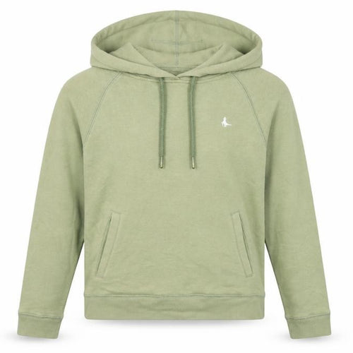 Jack Wills Women Green UK 10 Pullover Hoodie Logo Fleece
