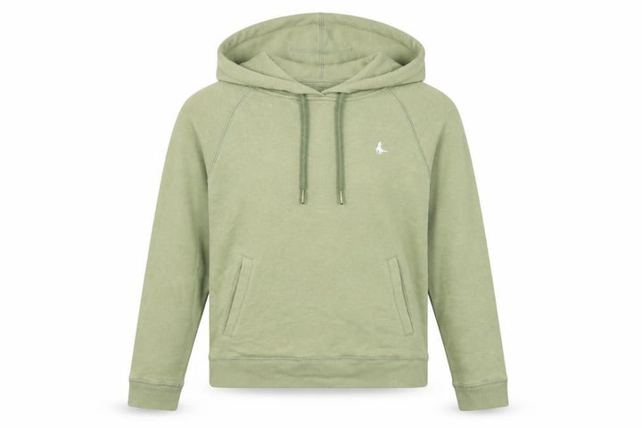 Jack Wills Women Green UK 10 Pullover Hoodie Logo Fleece