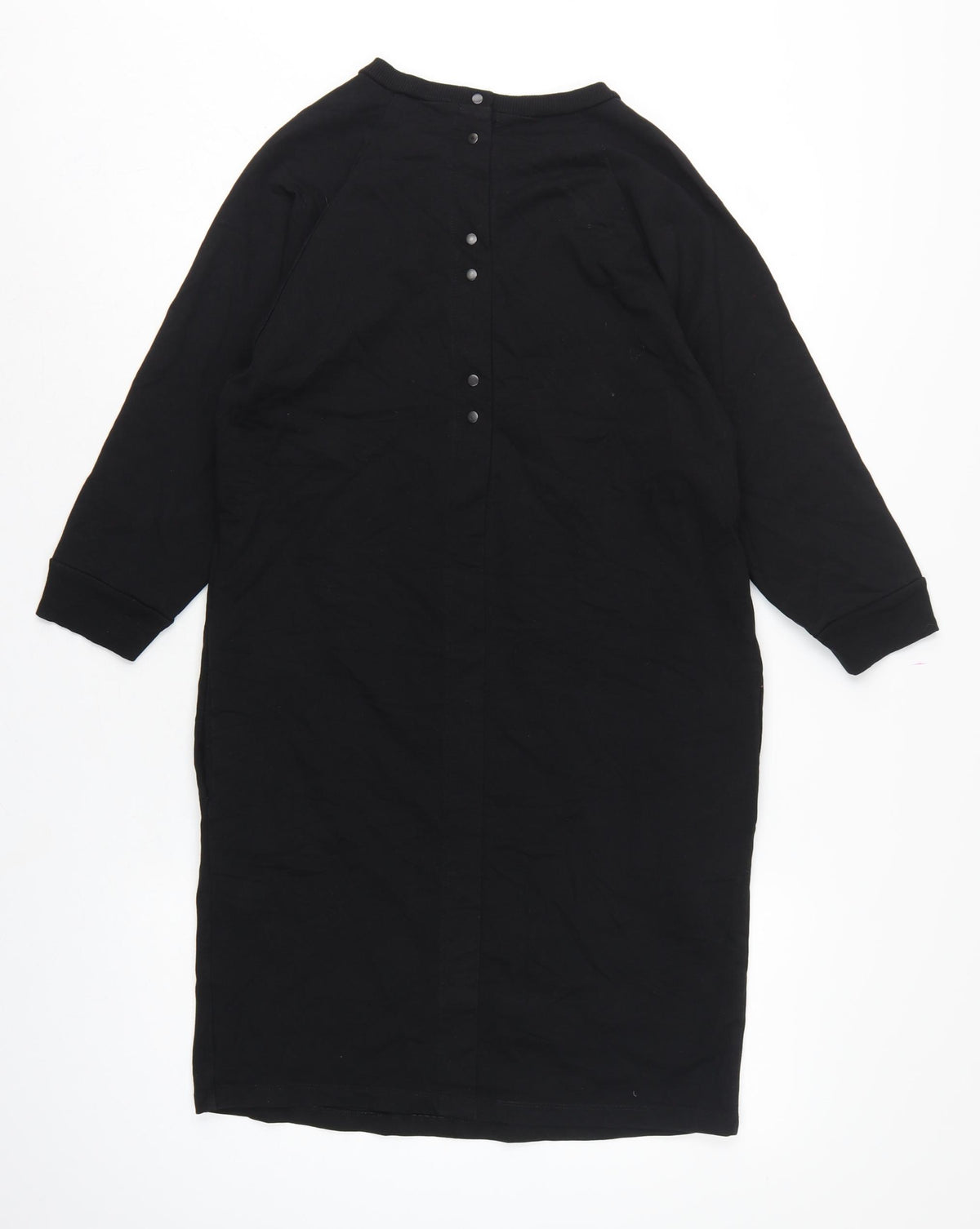 Brand and care label for Oliver Bonas Women Black Leopard Panel Jumper Dress, size S