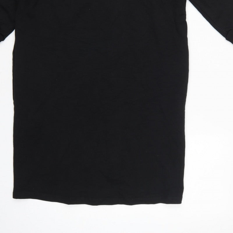 Additional view of Oliver Bonas Women Black Leopard Panel Jumper Dress, size S
