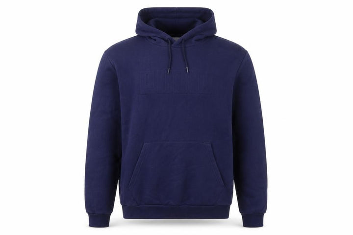 Puma Men’s Blue L Pullover Hoodie Fleece Logo Pocket
