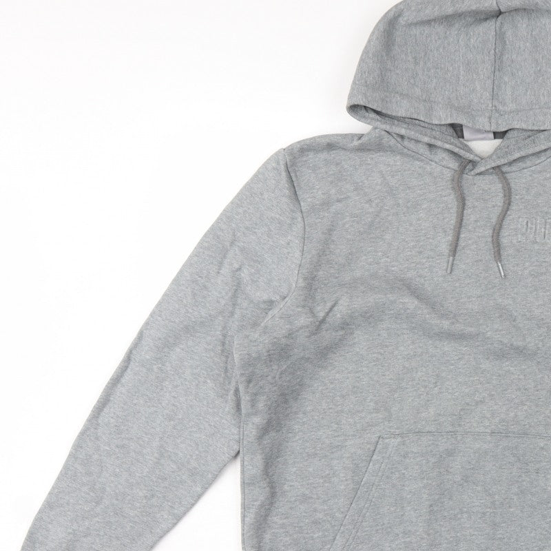 Puma Men’s Grey Large Pullover Hoodie Logo Pocket Casual