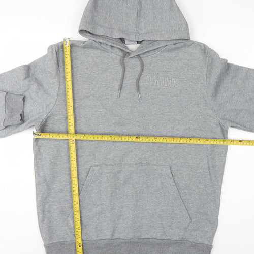 Puma Men’s Grey Large Pullover Hoodie Logo Pocket Casual