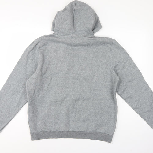 Puma Men’s Grey Large Pullover Hoodie Logo Pocket Casual