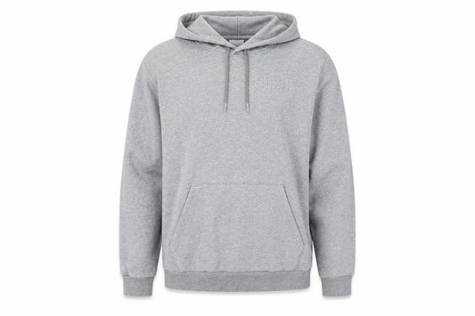 Puma Men’s Grey Large Pullover Hoodie Logo Pocket Casual