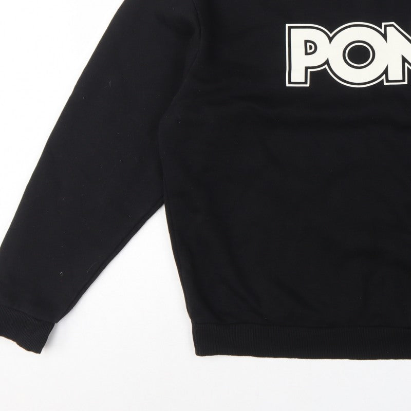 Additional view of Pony Men's Black L Logo Graphic Print Crew Neck Pullover Sweatshirt