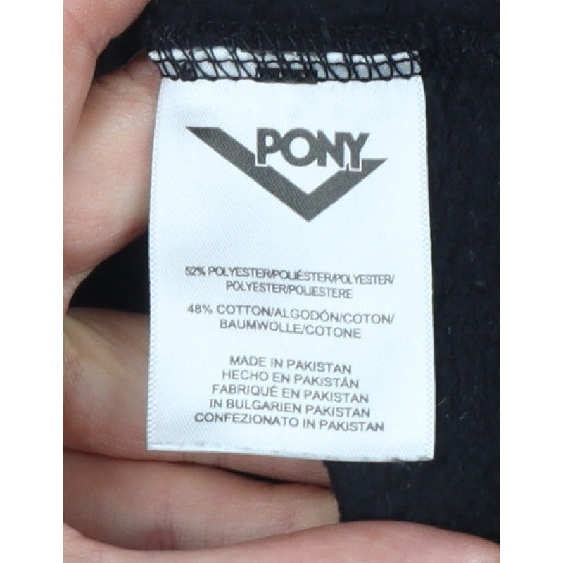 Additional view of Pony Men's Black L Logo Graphic Print Crew Neck Pullover Sweatshirt