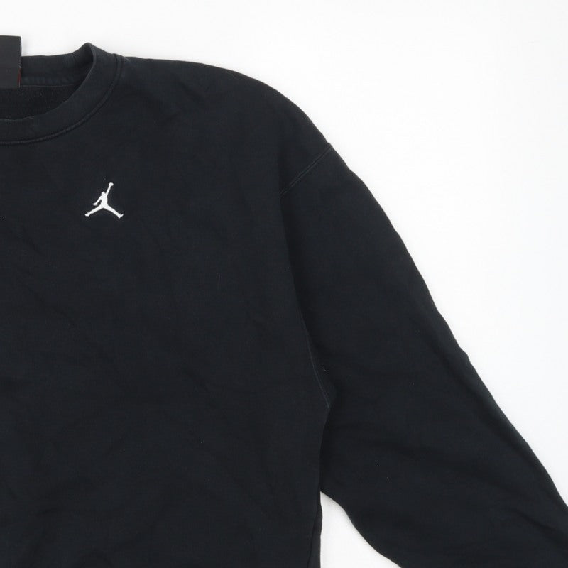 Additional view of Jordan Women’s Black S Loose Fit Logo Crewneck Pullover Sweatshirt