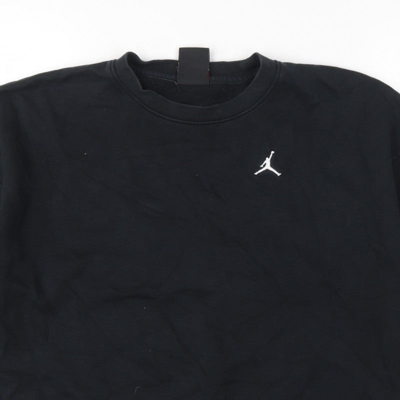 Additional view of Jordan Women’s Black S Loose Fit Logo Crewneck Pullover Sweatshirt
