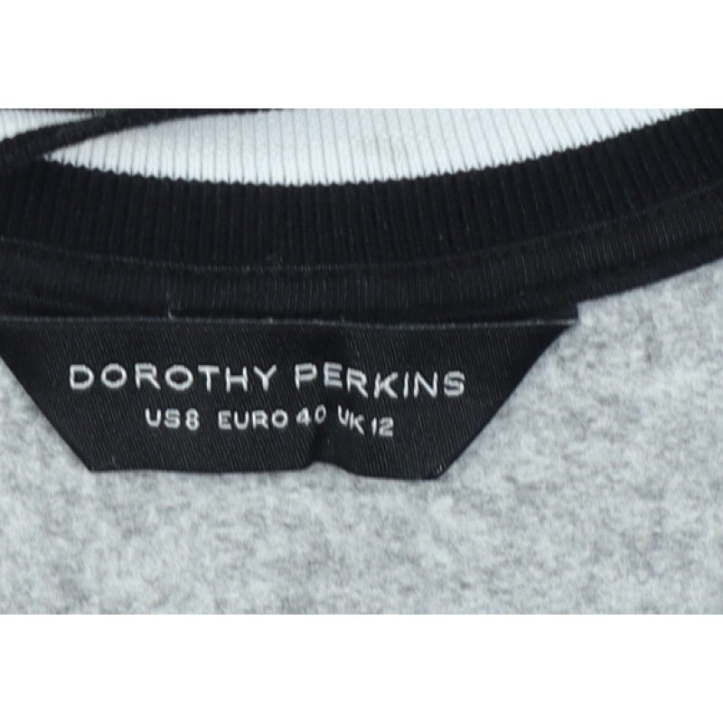 Additional view of Dorothy Perkins Women Grey UK 12 Love Embroidered Pullover Sweatshirt
