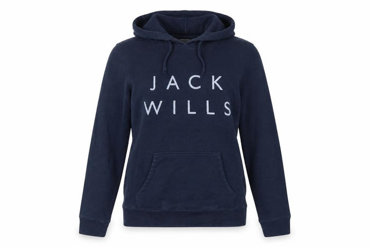 Jack Wills Women’s Blue UK 10 Pullover Hoodie Logo Fleece
