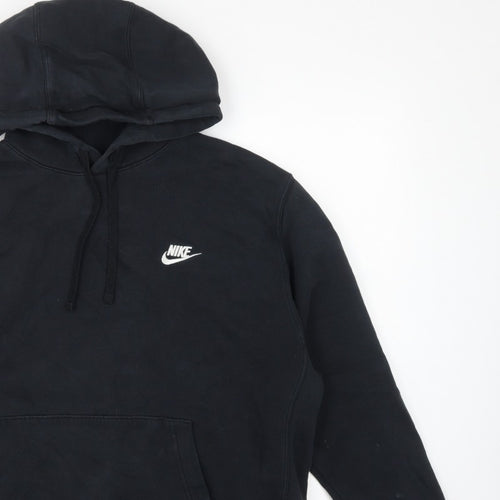 Nike Women’s Black XL Pullover Hoodie Logo Cotton Blend Kangaroo Pocket
