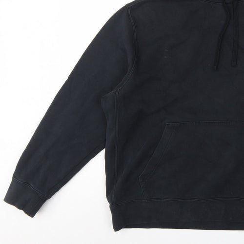 Nike Women’s Black XL Pullover Hoodie Logo Cotton Blend Kangaroo Pocket