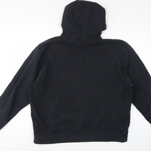 Nike Women’s Black XL Pullover Hoodie Logo Cotton Blend Kangaroo Pocket