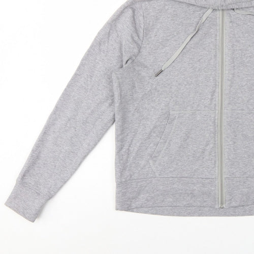 M&S Women’s Grey UK 12 Full Zip Hooded Fleece Hoodie