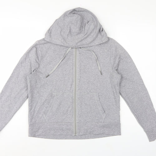 M&S Women’s Grey UK 12 Full Zip Hooded Fleece Hoodie