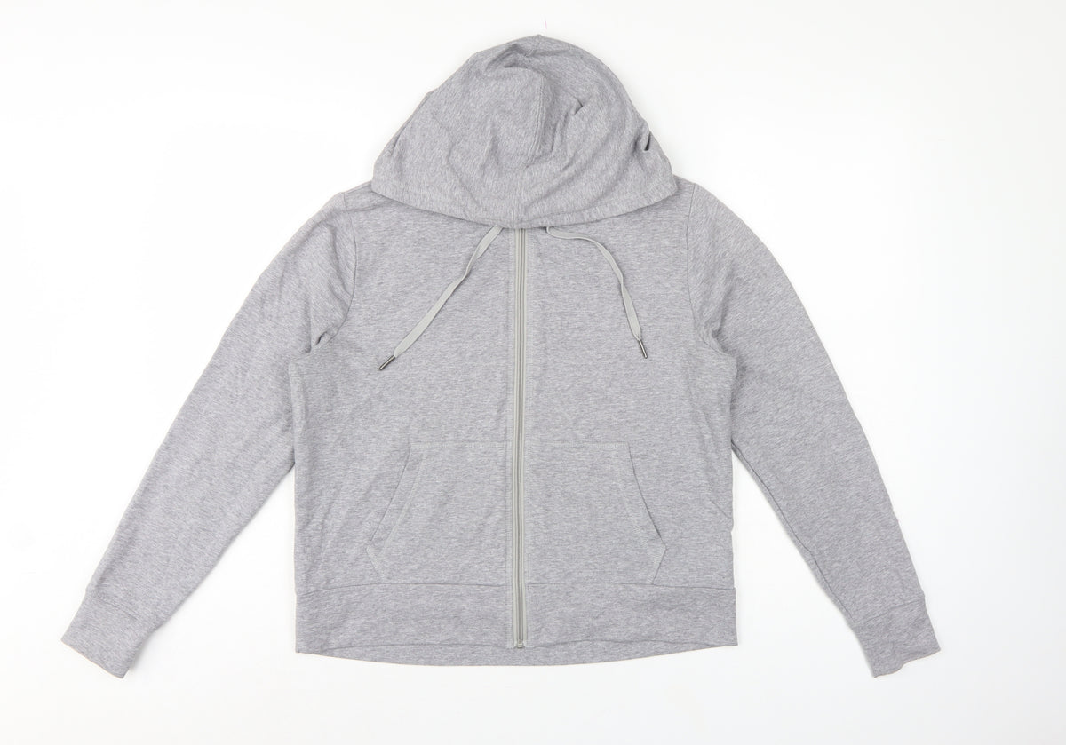 M&S Women’s Grey UK 12 Full Zip Hooded Fleece Hoodie