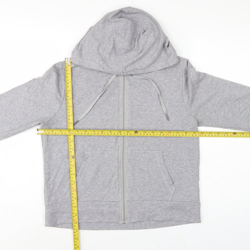 M&S Women’s Grey UK 12 Full Zip Hooded Fleece Hoodie