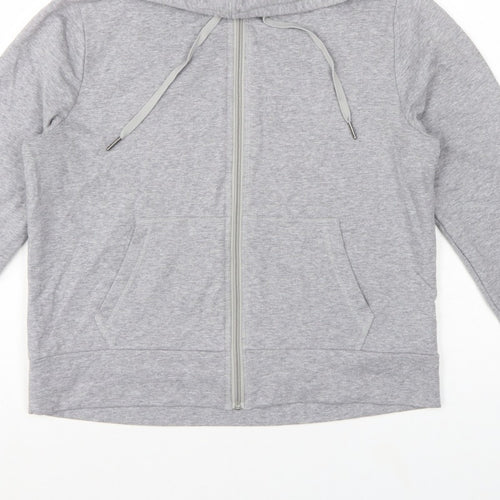 M&S Women’s Grey UK 12 Full Zip Hooded Fleece Hoodie