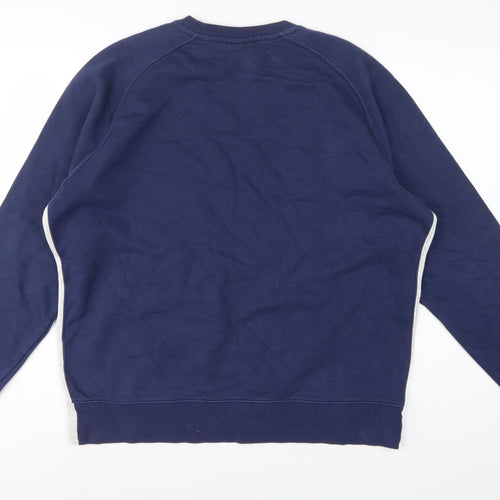 Nike Air Men’s XL Grey Navy Embroidered Logo Crew Neck Sweatshirt