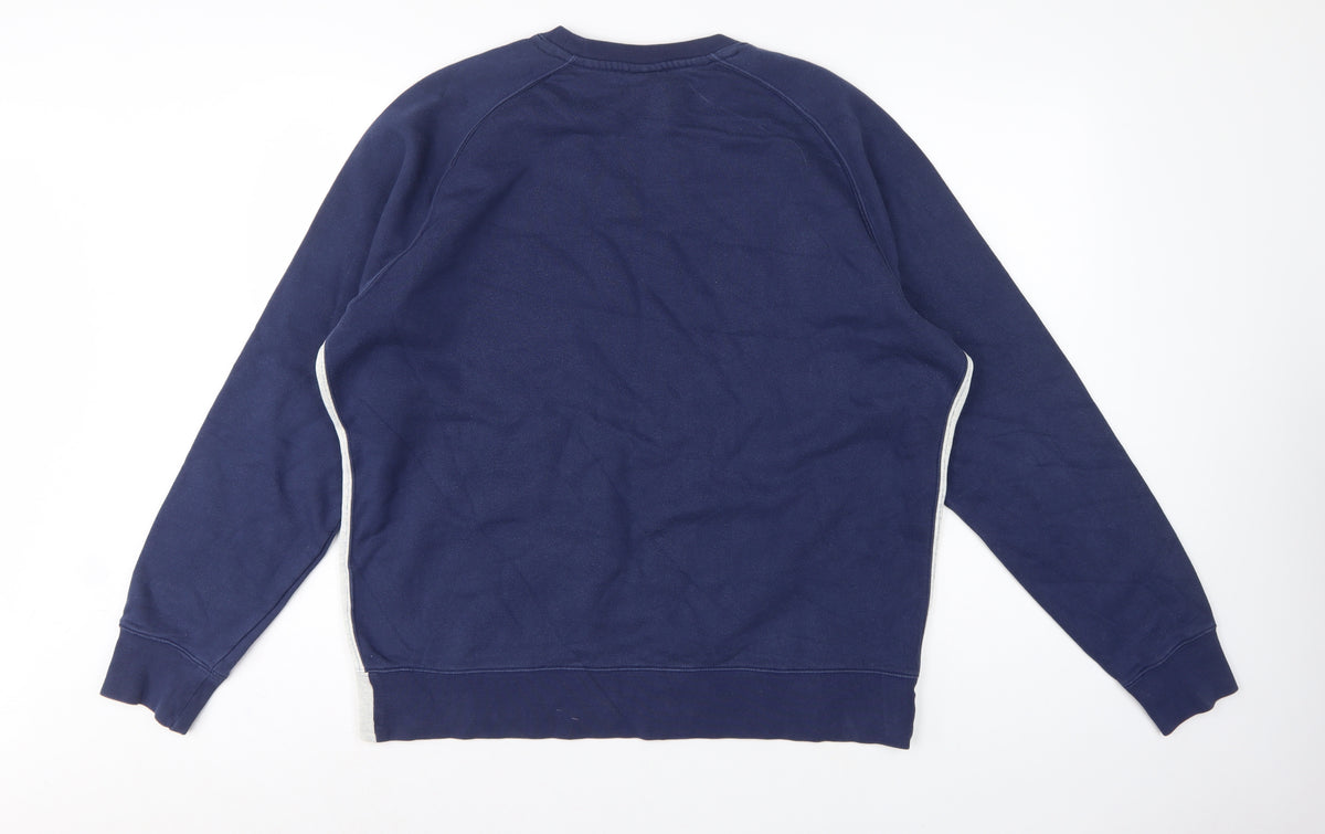 Nike Air Men’s XL Grey Navy Embroidered Logo Crew Neck Sweatshirt