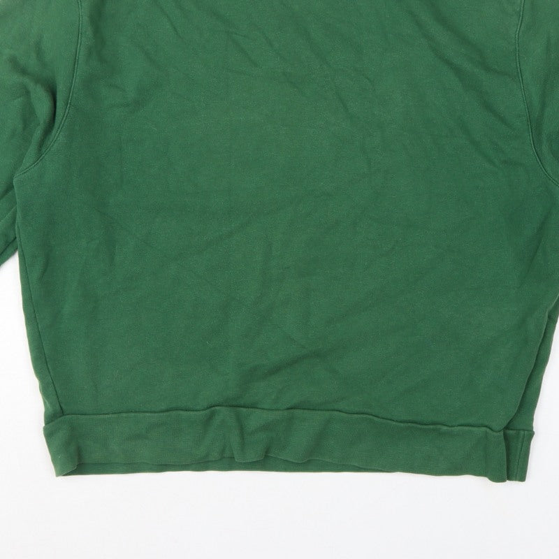 Additional view of Weekday Women Green S Cropped Pullover Crew Neck Sweatshirt