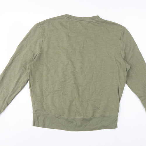 Calvin Klein Men Green M Pyjama Top Cotton Blend Logo Sleepwear