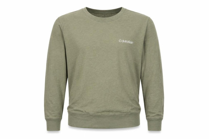 Calvin Klein Men Green M Pyjama Top Cotton Blend Logo Sleepwear