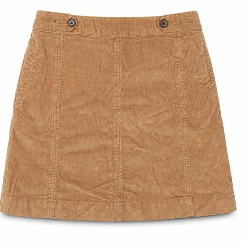 Fat Face Women Brown Corduroy A-Line Mini Skirt UK 10 Stretch