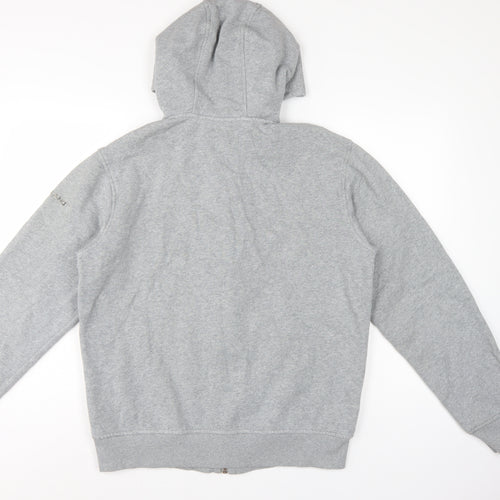 Timberland Men’s Grey L Full Zip Logo Graphic Hoodie Fleece