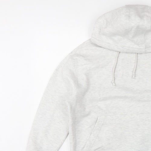 Pull&Bear Men’s Grey Size S Pullover Hooded Fleece Hoodie