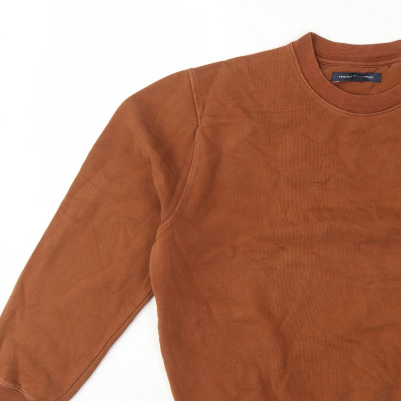 Additional view of French Connection Women’s Brown S Pullover Crew Neck Logo Sweatshirt