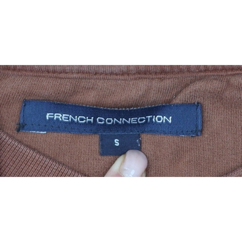 Additional view of French Connection Women’s Brown S Pullover Crew Neck Logo Sweatshirt