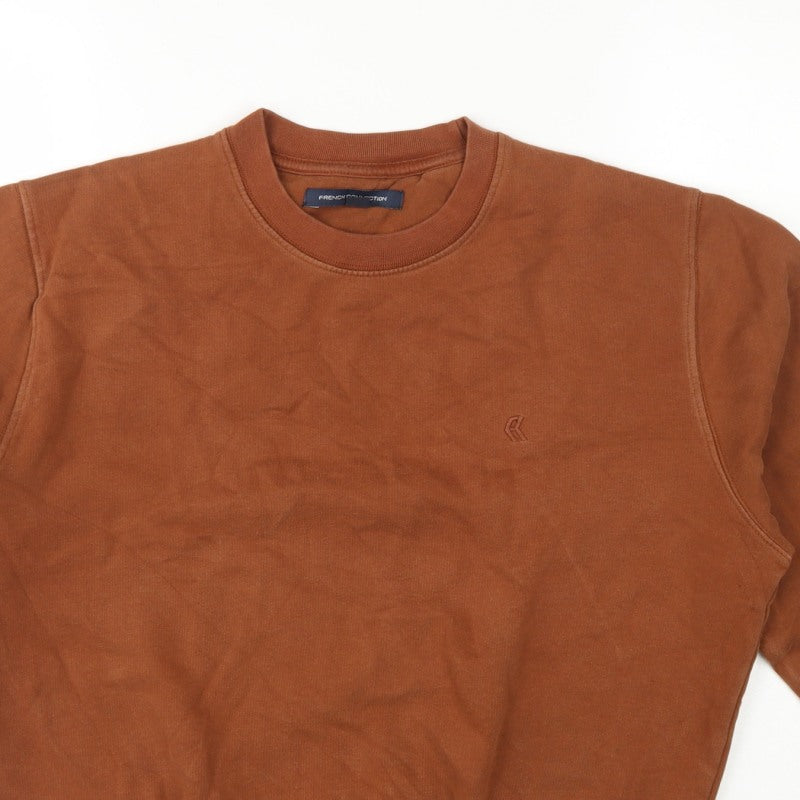 Additional view of French Connection Women’s Brown S Pullover Crew Neck Logo Sweatshirt