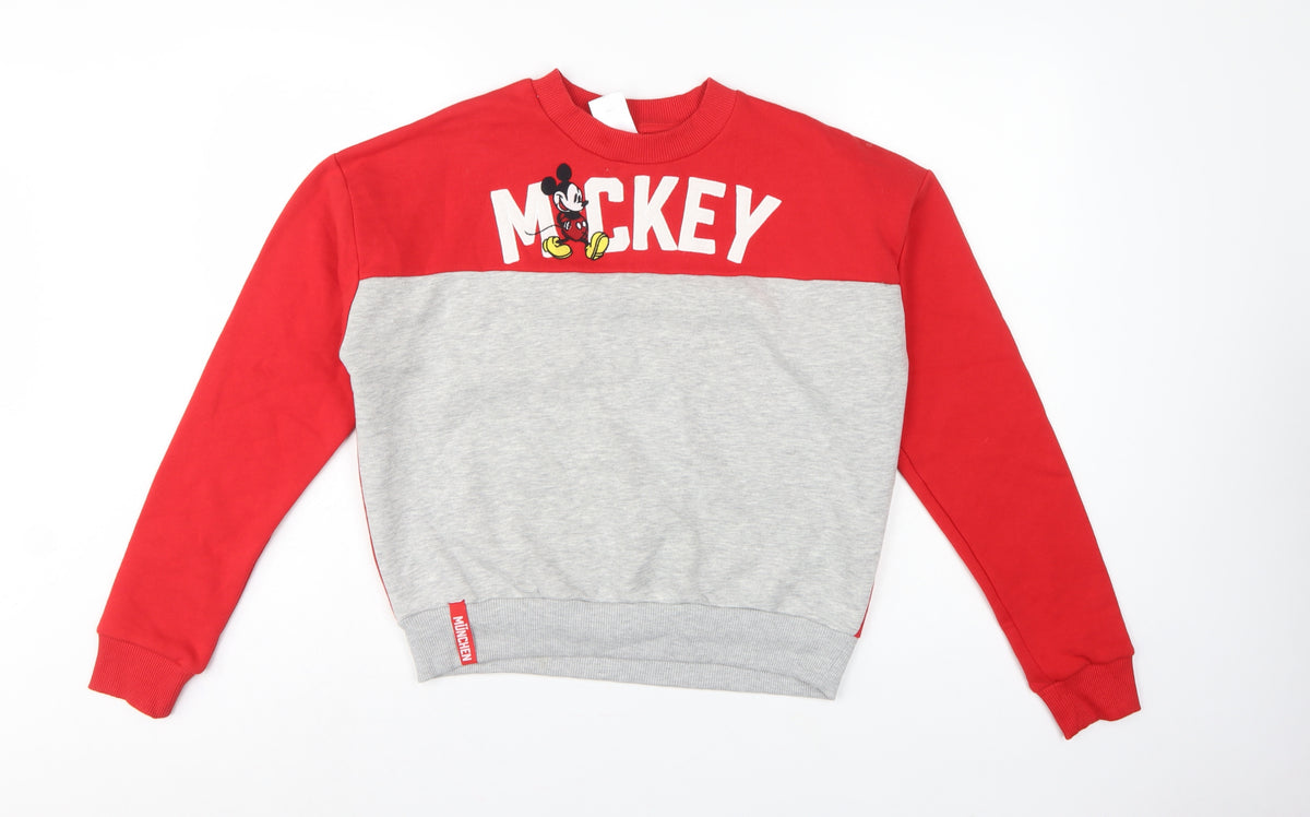 Back view of Disney Women’s Multicolour S Mickey München Graphic Pullover Sweatshirt