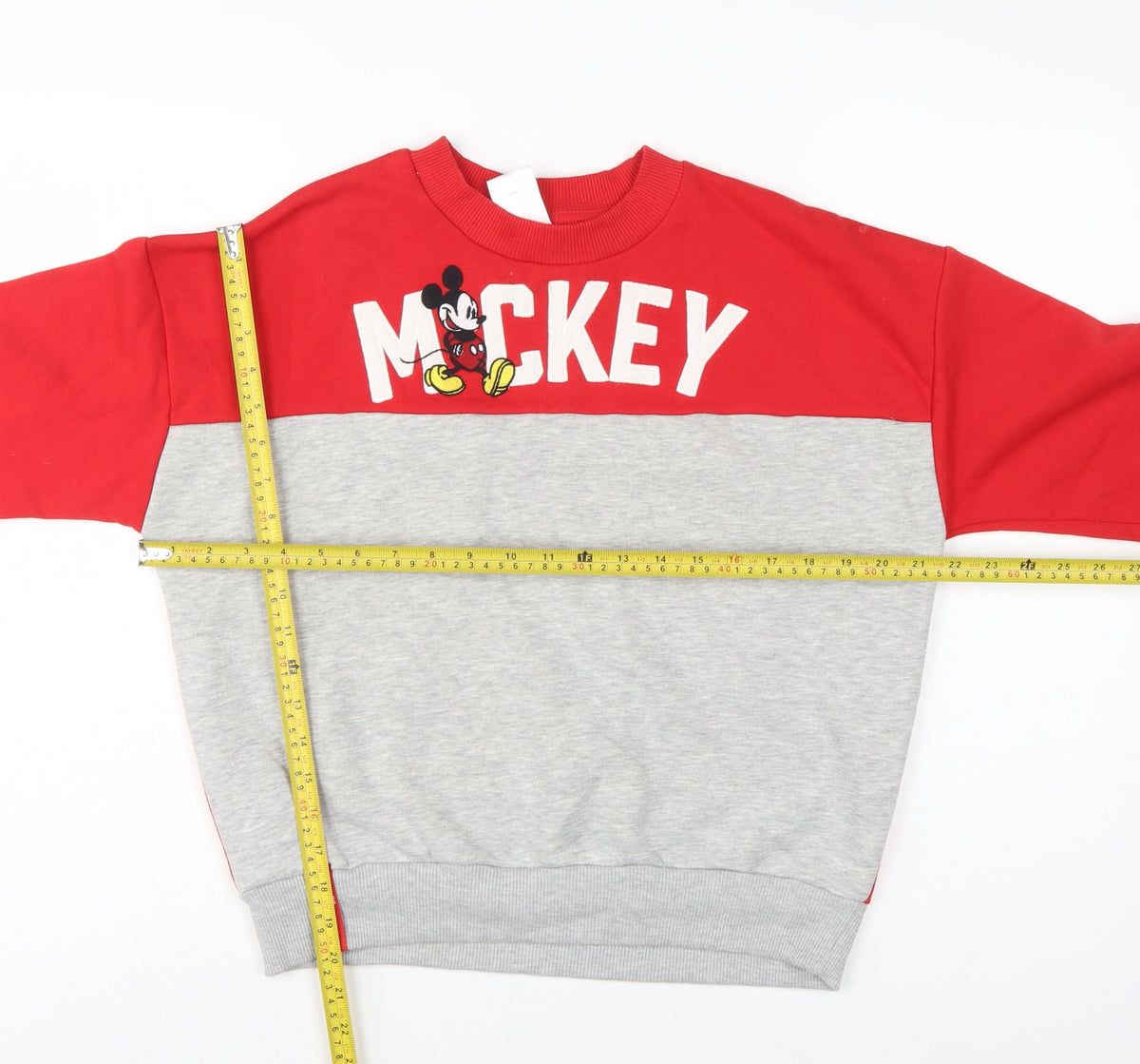 Close-up detail of Disney Women’s Multicolour S Mickey München Graphic Pullover Sweatshirt