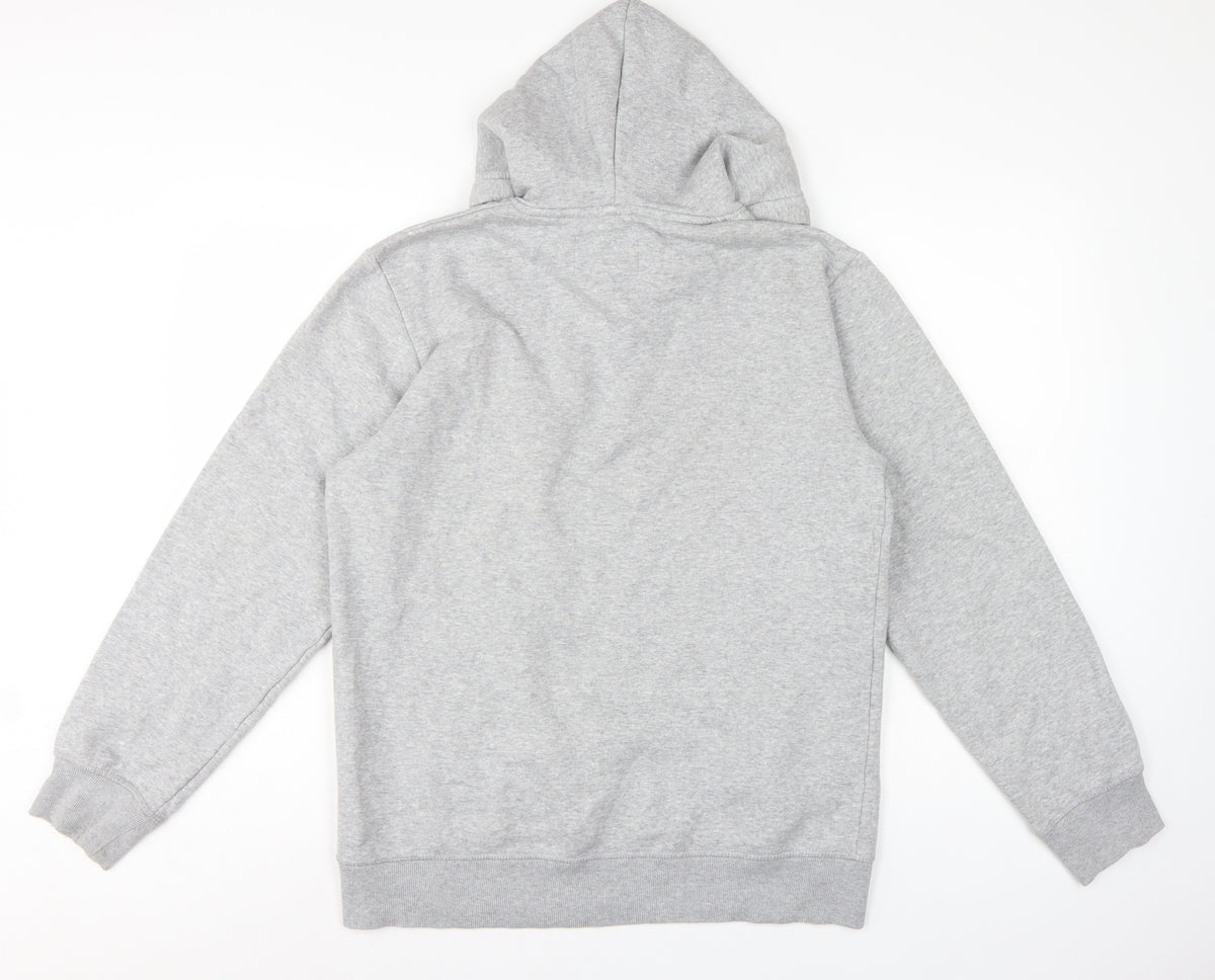 Lambretta Men’s Grey M Pullover Logo Graphic Hoodie Pockets