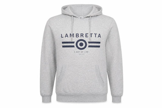 Lambretta Men’s Grey M Pullover Logo Graphic Hoodie Pockets