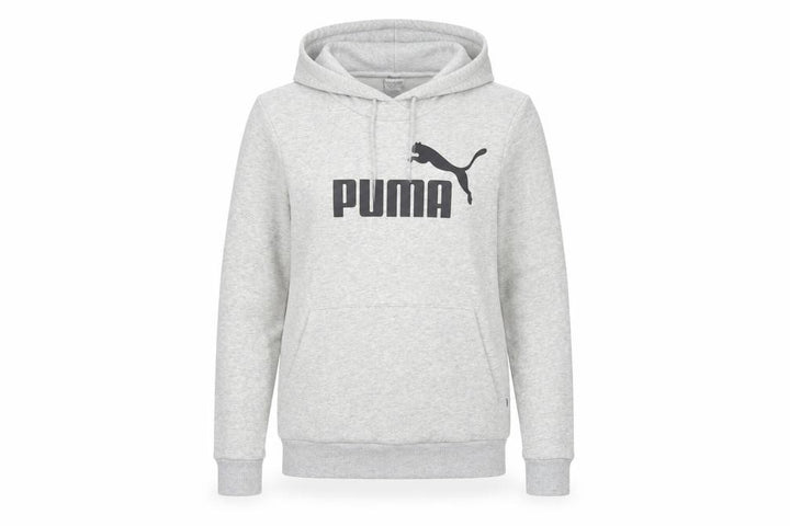 Puma Women’s Grey Logo Pullover Hoodie UK 8 Cotton Blend
