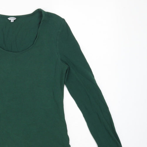 Jigsaw Women Green Size M Basic Scoop Neck Long Sleeve T-Shirt