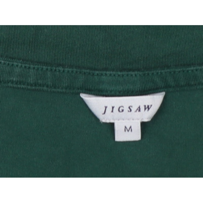 Jigsaw Women Green Size M Basic Scoop Neck Long Sleeve T-Shirt