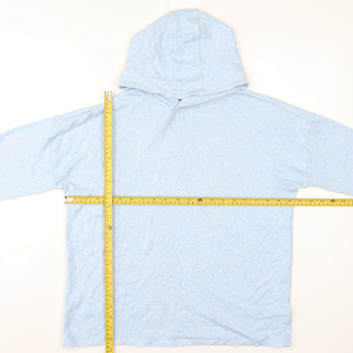 Marks & Spencer Girls Blue Hoodie 13-14 Years Pullover Long Sleeve