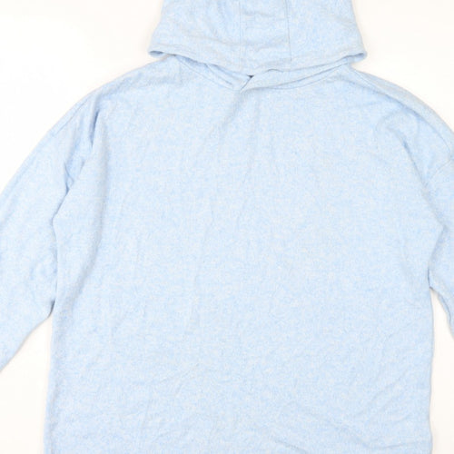 Marks & Spencer Girls Blue Hoodie 13-14 Years Pullover Long Sleeve