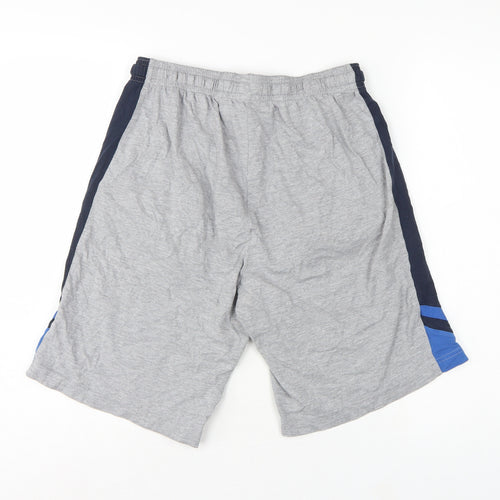 Van Heusen Men’s Grey M Sweat Shorts Drawstring Athletic Sports