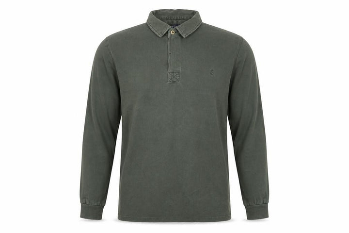 Joules Men’s Green M Long Sleeve Rugby Polo Shirt Logo
