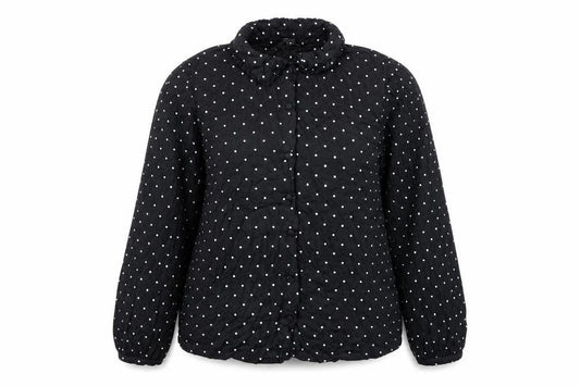 Next Women's Black Polka Dot Ruffle Button-Up Blouse UK 14 Long Sleeve
