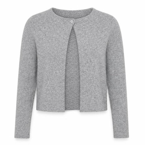 ASOS Design Women Grey UK 10 Basic Knit Button-Up Cardigan