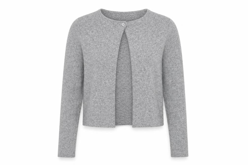 ASOS Design Women Grey UK 10 Basic Knit Button-Up Cardigan