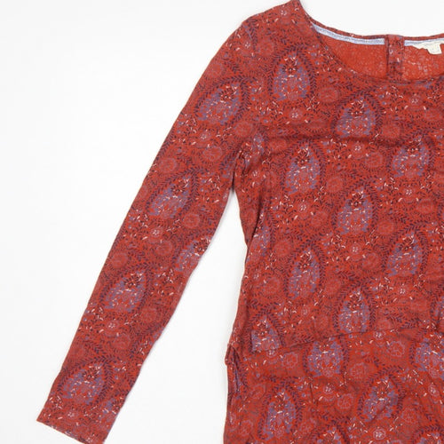 White Stuff Women’s Red Floral Tunic Blouse UK 10 Long Sleeve