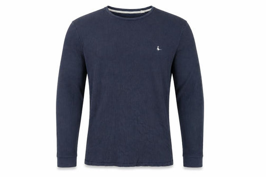 Jack Wills Men's Blue XS Waffle Knit Long Sleeve Pyjama Top